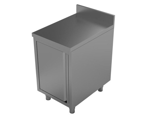 Unninox Europe Arbeitstisch mit Schwingtür mit Aufkantung 600x700x850 mm (BxTxH), CK-600-S 1 Door