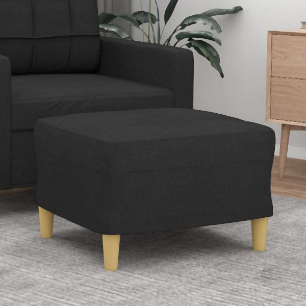 vidaXL Fußhocker Schwarz 60x50x41 cm Stoff, gemütlich und stabil, 349267