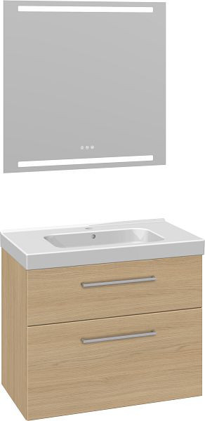 Dansani Luna 81 cm Menuet Set mit Spiegel, Eiche Nordisch, LU-562530