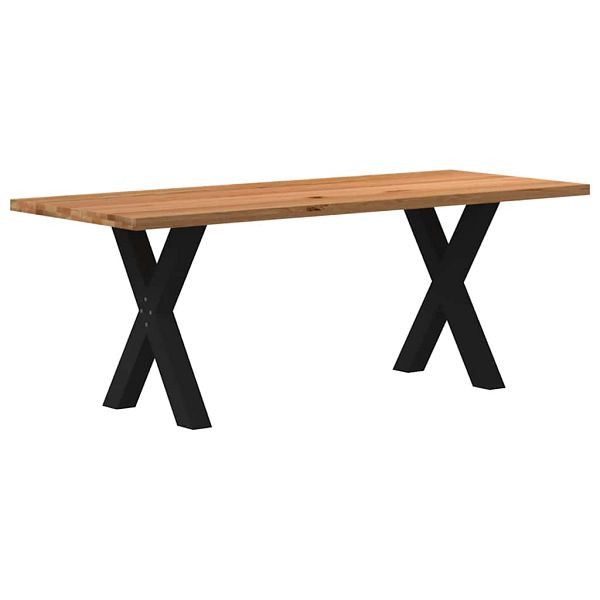 vidaXL Esstisch Hellbraun 200x80x74 cm Massivholz Eiche Rechteckig, 3303822