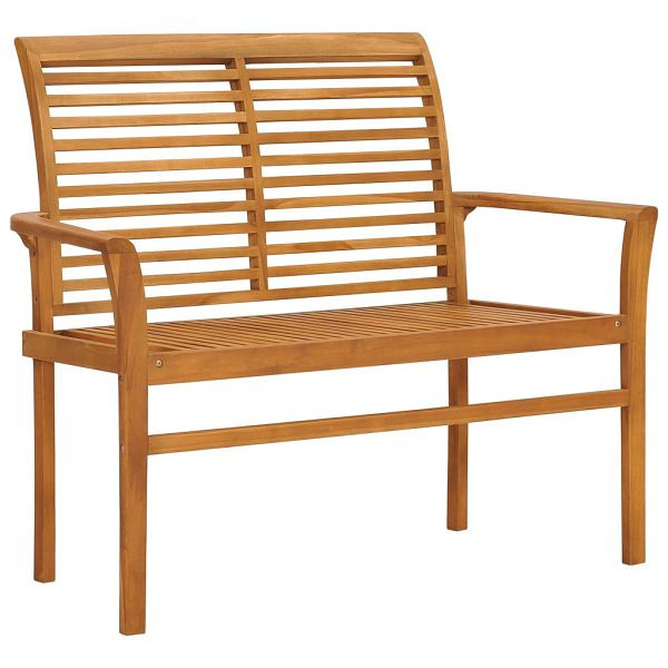 vidaXL Gartenbank 112 cm Massivholz Teak, 47407