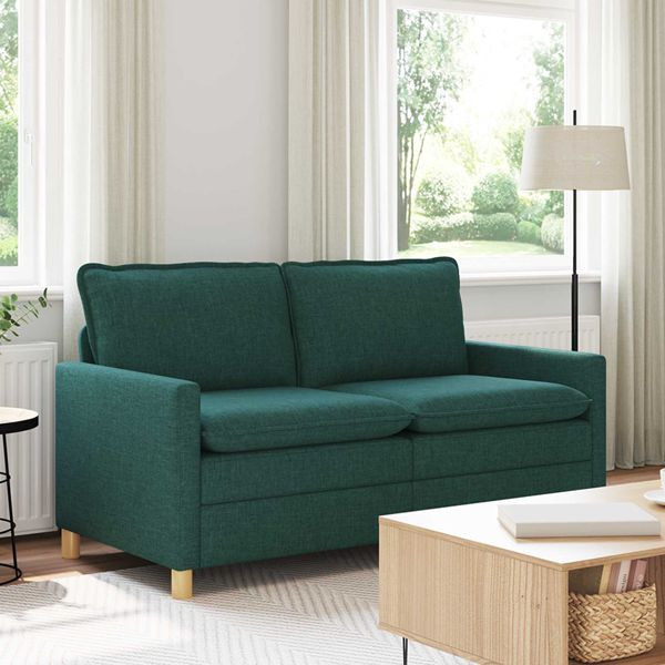 vidaXL Sofa Dunkelgrün 156 x 81 x 87,5 cm Stoff, 42028835