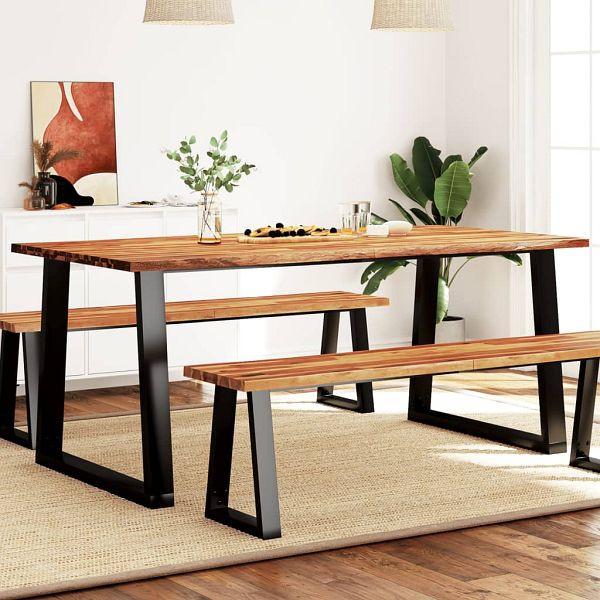 vidaXL Esstisch Baumkante 180x90x75 cm Massivholz Akazie, 353291