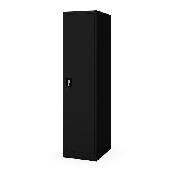 Jan Nowak Aktenschrank mit Schlüssel ALEX D600 450 x 1850 x 600 mm, Schwarz, 1971