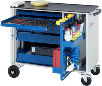 Produktbild von RAU Werkzeugwagen Serie adlatus Modell 10210, B1025 x T520 x H890 mm, inkl. Metallauflage, 02-10210.11 RAU Werkzeugwagen Serie adlatus Modell 10210, B1025 x T520 x H890 mm, inkl. Metallauflage, 02-10210.11