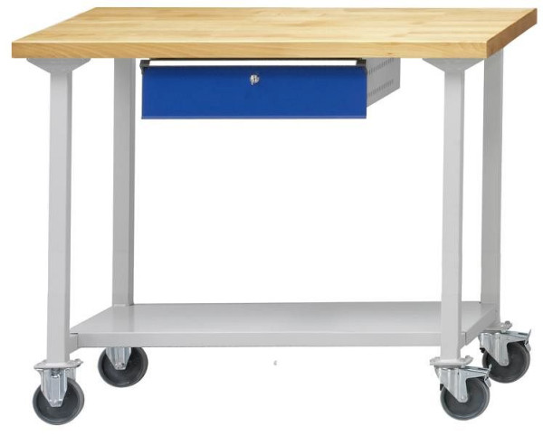 ANKE Werkbänke Arbeitstisch, Modell 143, 1270 x 800 x 850 mm, RAL 7035/5010, BMP 50 mm, 401.750