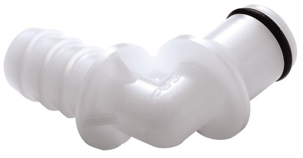 Bürkle Schnellverschluss- Kupplungen NW 6,4 mm, Vaterteile, Winkel-Nippel mit Schlauchtülle POM, Ø: 9.5 mm, ohne Ventil, 8775-1060