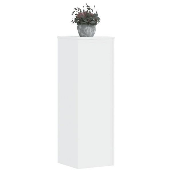vidaXL Pflanzenständer 2 Stück Weiß 33x33x100 cm Holzwerkstoff, 3307882