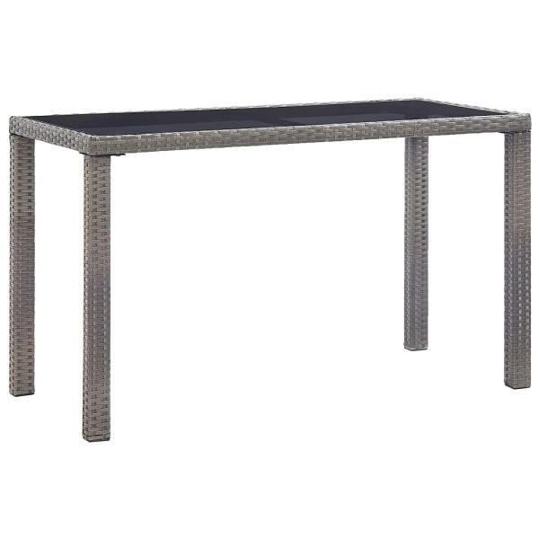 vidaXL Gartentisch Anthrazit 123x60x74 cm Poly Rattan, 46448