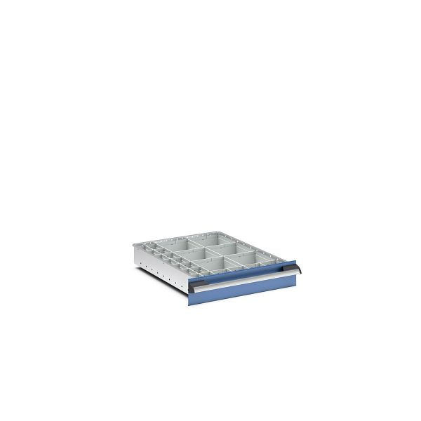 bott cubio Sortiment mit 24 Boxen, BxTxH: 525x650x68mm, Kunststoff / RAL 7035, 43020755