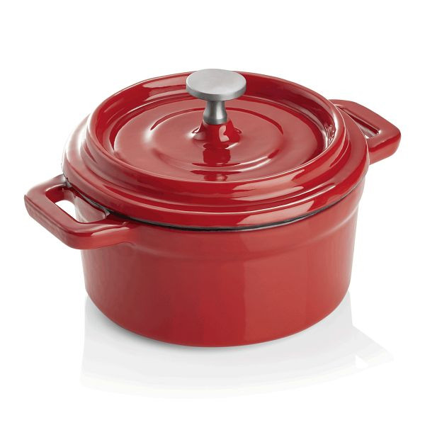 WAS Cocotte, Durchmesser 10 cm, rot, Gusseisen emailliert, 3525100