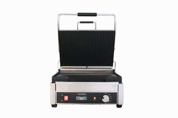 Schneider Kontaktgrill groß - gewellt / glatt, Grillfläche: 29 x 38 cm, Außenmaße: 41x52x27 cm, 150930