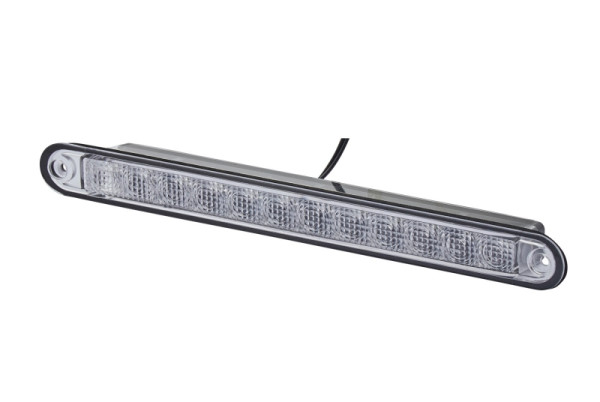 HELLA Zusatzbremsleuchte, LED, 12V, Einbau, Lichtscheibenfarbe: glasklar, LED-Lichtfarbe: rot, Kabel: 2500mm, offene Kabelenden, hinten, 2DA 959 071-037