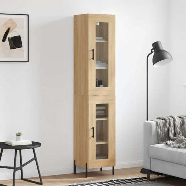 vidaXL Highboard Sonoma-Eiche 34,5x34x180 cm Holzwerkstoff, 3199436