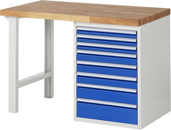 RAU Werkbank Serie 7000 - Modell 7519-1, B1250 x T700 x H840 mm, 13-7519A1-127B4S.11