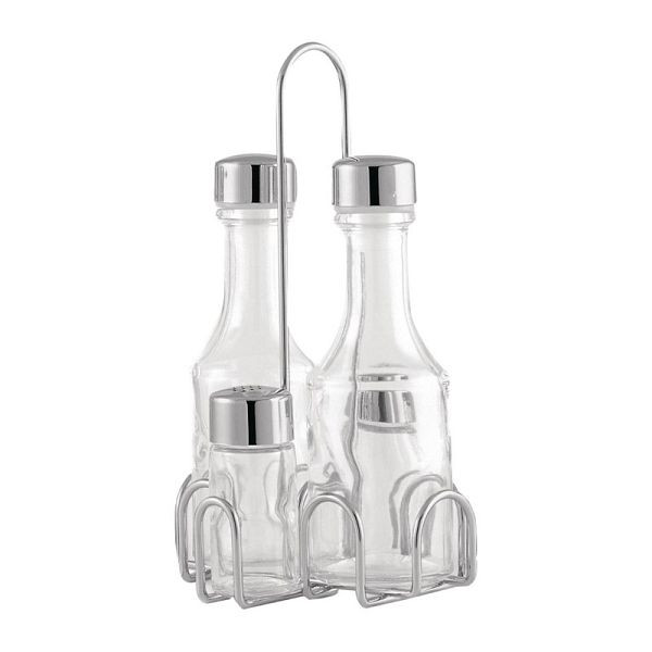 Comas komplettes Menage Set mit Ständer, Edelstahldeckel, DY416