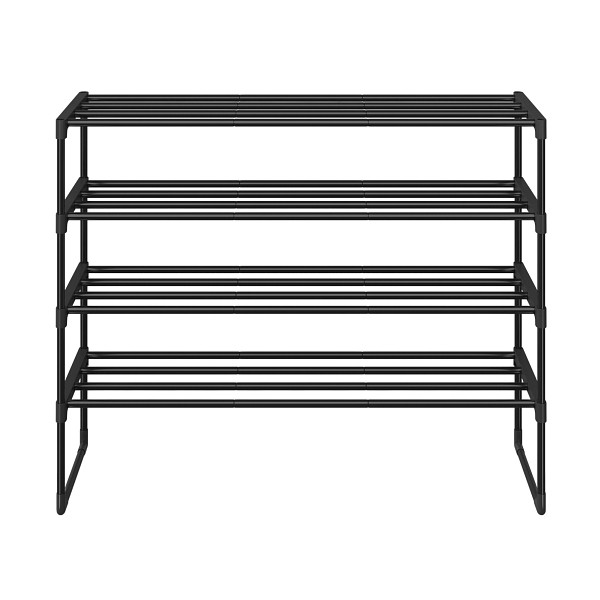 SONGMICS Schuhregal, Schwarz, 92x30x74 cm, LSA14BK