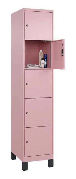 C+P Schließfachschrank Evolo PLUS, mit Füßen, 5 Fächer, 1950x400x500mm, 3015/30, 049010-125 S10024