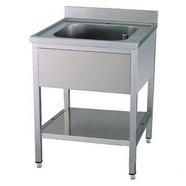 KBS Spültisch mit Aufkantung B 70cm, Außenmaterial: Chromnickelstahl CNS 18/10 AISI 304, 91621101