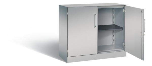 C+P Sideboard mit Flügeltüren Asisto, H915xB1000xT435mm, Farbe: Weißaluminium, Bügelgriff, 2 OH, 141052-000 S10052