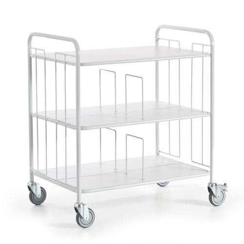 Rollcart Bürowagen doppelseitig mit Trenngittern (1030x740), Tragkraft: 150 kg, 08-7498