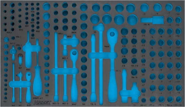 Hazet 2-Komponenten Weichschaum-Einlage, für 163-549 Abmessungen / Länge: 691 mm x 392 mm Ordnungssystem Größe: 4/3+ (691 x 392 mm), 163-549L