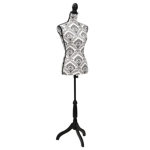 vidaXL Damenbüste Schneiderpuppe Torso Schwarz Weiß, 30021