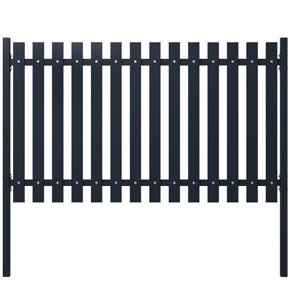 vidaXL Zaunfeld Anthrazit 174,5x100 cm Pulverbeschichteter Stahl, 146471