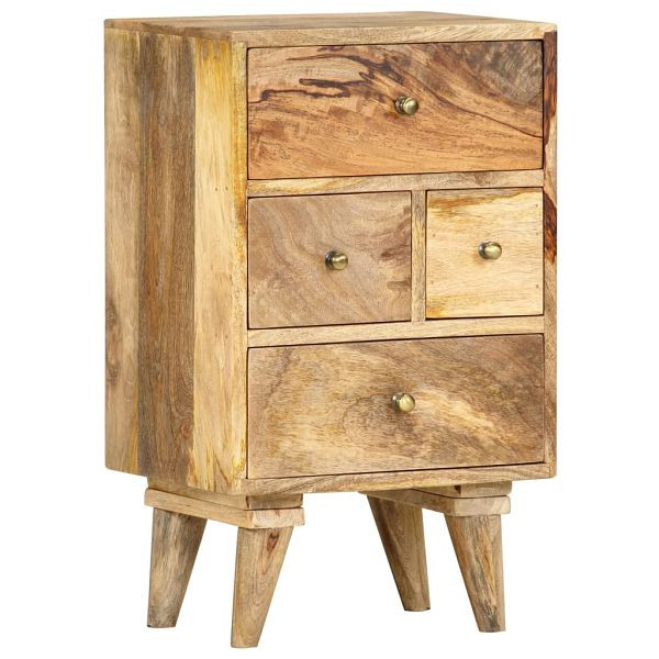 vidaXL Nachttisch 36x30x60 cm Mango Massivholz, Material: Massives Mangoholz mit natürlichem Finish, 286123