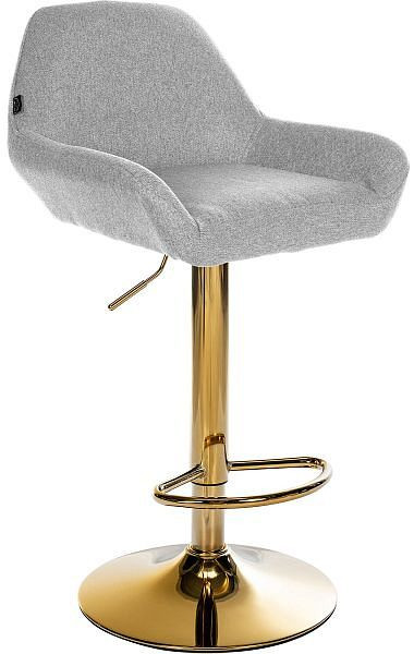 CLP Barhocker Braga Gold Stoff, grau, 325371, 4255716342265