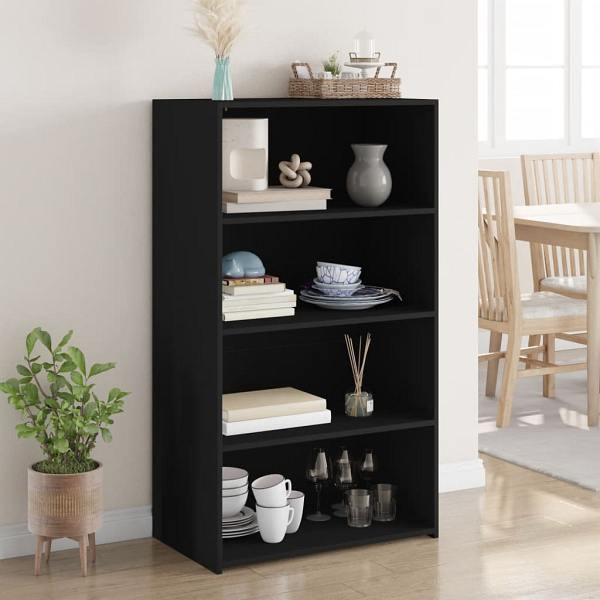 vidaXL Highboard Schwarz 70x41x124 cm Holzwerkstoff, 846405