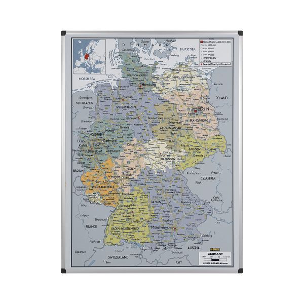 Bi-Office Maya Magnetische Deutschlandkarte 120x90cm, MAP0101002