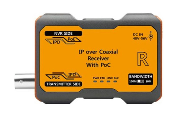 SeeEyes SC-IPR07P Medienkonverter, 1-Kanal, Ethernet über Koax, Empfänger, Reichweite 1000m, SC-IPR07P w/ 48V adapter
