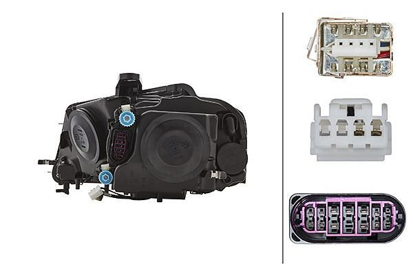 HELLA LED/Bi-Xenon-Hauptscheinwerfer, für u.a. Audi A3 (8P1), ECE, für Linksverkehr, rechts, 1LL 009 648-421