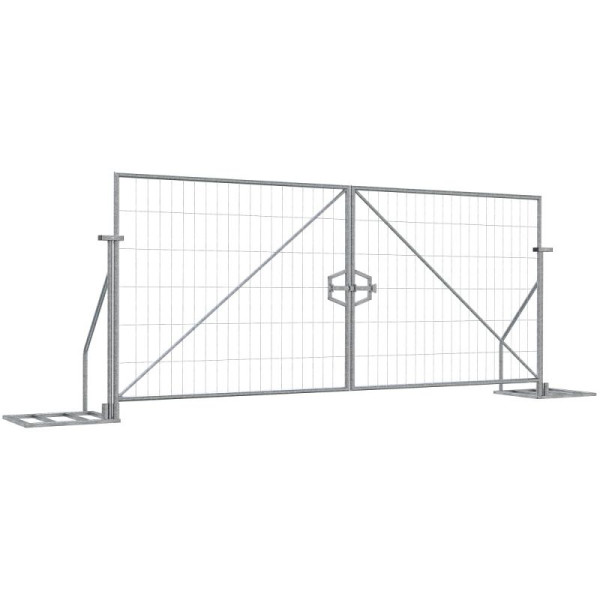 STEIN HGS Mobilzauntor doppelflüglig, verzinkt, 80515.0001