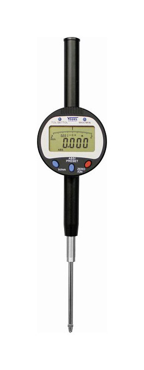 Vogel Germany Digital-Messuhr, mit USB-Datenausgang, 0 - 50.8 mm / 0 - 2.0 inch, 0.001 mm / 0.00005 inch, Gewicht: 11 g, 242057