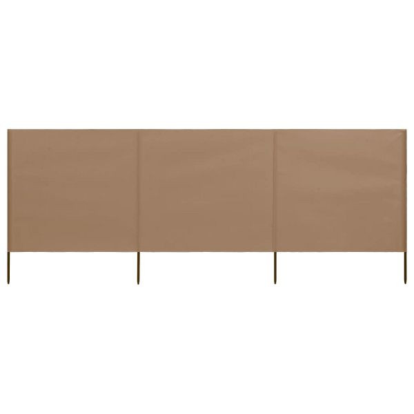 vidaXL 3-teiliges Windschutzgewebe 400 x 160 cm Taupe, 47151