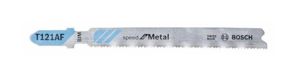 Bosch Stichsägeblatt T 121 AF Speed for Metal, 3er-Pack, VE: 10 Stück, 2608636698