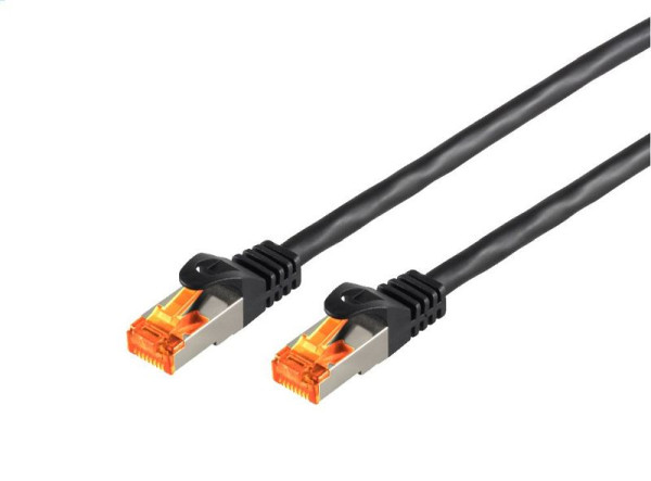 Helos Outdoor Patchkabel S/FTP Cat 6a schwarz 20,0m, 205585