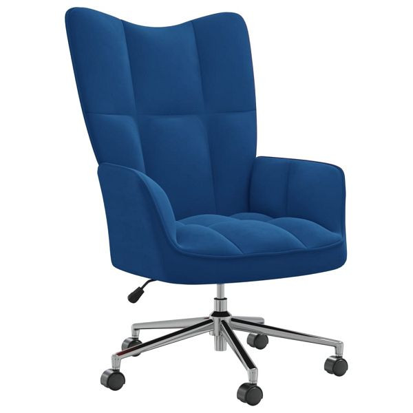 vidaXL Relaxsessel Blau Samt, Top-Qualität, schick, elegant, 328171