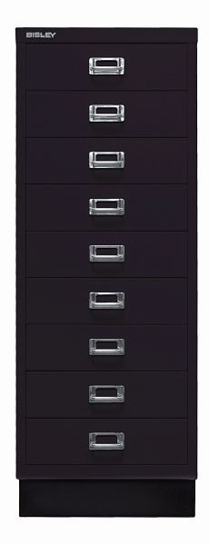 Bisley MultiDrawer, 39er Serie mit Sockel, DIN A3, 9 Schubladen, schwarz, L39A39S633