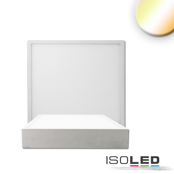 ISOLED LED Deckenleuchte PRO weiß, 8W, eckig, 120x120mm, ColorSwitch 2700/3000/4000K, dimmbar, 115489