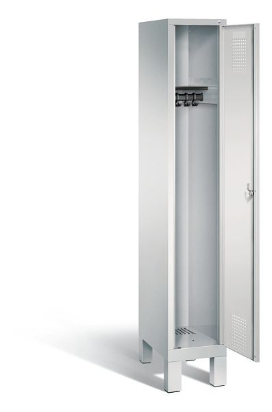C+P Garderobenschrank Evolo, H1850xB320xT500mm, Farbe: Lichtgrau, 48010-10 S10002