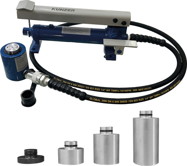 Kunzer Auspresswerkzeugsatz für NFZ-Räder, im stabilen Metallkoffer, HL1001D-SET
