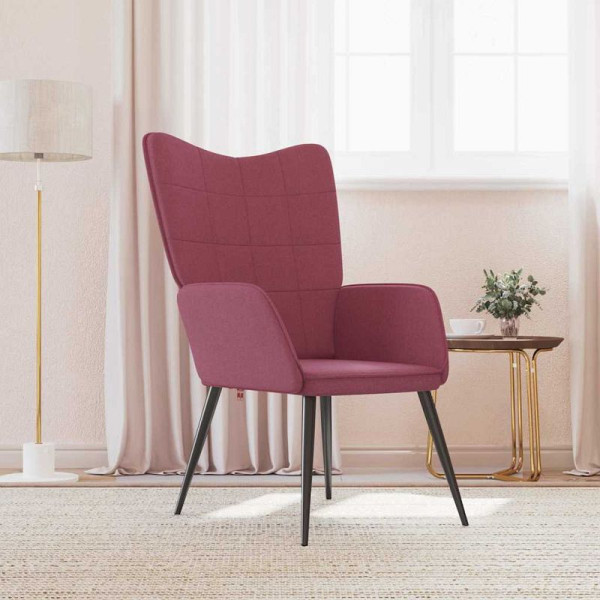 vidaXL Relaxsessel Weinrot Stoff, 327949, 8720286423202