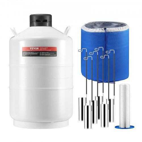 VEVOR Flüssigstickstofftank Stickstoffbehälter 20L LN2 Behälter 6 Kanister, CZXYDG20L000J251UV0