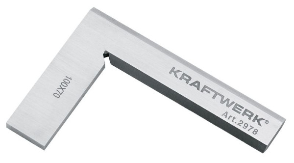 Kraftwerk Stahl-Flachwinkel, ohne Anschlag, geschliffen, 100 x 70 mm, 2978