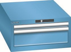 LISTA Schubladenschrank 27x36E (BxTxH) 564x725x283mm KEY Lock, Lichtblau, 2 Schubladen, Fronthöhen: 50 - 150 mm, 78.497.010