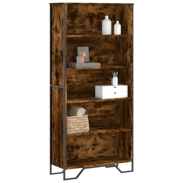 vidaXL Bücherregal Räuchereiche 80x31x169 cm Holzwerkstoff, 3295314