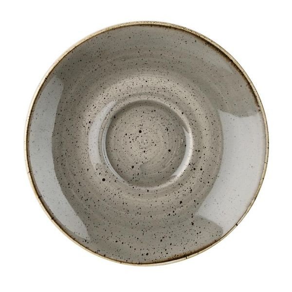 Churchill Stonecast Runde Cappuccino-Untertassen Pfefferkorngrau 158 mm (12 Stück), DK567